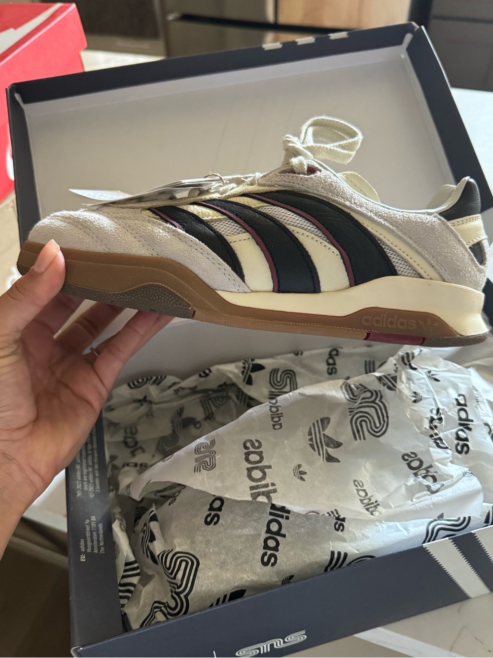 adidas Men’s Cream, Black & Brown Low-Top Sneakers predator mundial